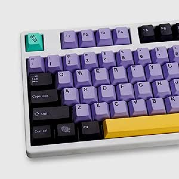 129 Keys PBT Keycaps Dye Sub Cherry Profile Taro Keycaps Set Fit for 61/64/87/108 Cherry Mx Switches Mechanical Keyboard