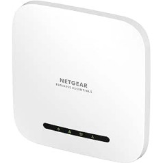 Netgear WAX220 WLAN prieigos taškas PoE+ WiFi 6 (dviejų juostų 4200 MBit/s | 2,4GHz/5GHz | 1x 2,5G PoE+ LAN prievadas | AX4200 su WPA3 | Iki 4 SSID WLAN tinklų | Maitinamas PoE – maitinimo šaltinis neprivalomas)