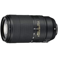 Nikon AF-P Nikkor 70-300 mm 1:4.5-5.6E ED VR objektīvs — 62 mm filtra vītne Nikon F-Mount, melns