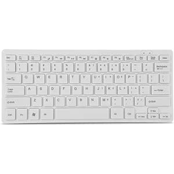 Bewinner Wired Keyboard with 78 Keys, Ultra Thin USB Arc Angle Design Keyboard for Desktop Computer, Laptop PC, Gaming Keyboard (White)