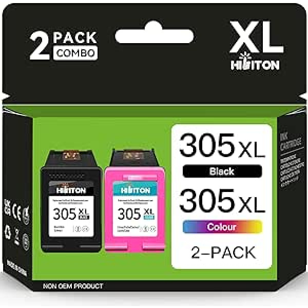 305 Printer Cartridges, 305XL Cartridges Replacement for HP 305 Printer Cartridges for Deskjet 2700 2721e 2720 2720e 2724 Plus 4100 4120 4130 Envy 6000 6020 6020e 6032e Pro 6400 6420 6420e (Black