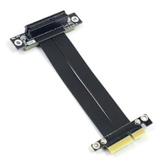 10Gtek PCIe 3.0 stāvvada pagarinātājs, X4 līdz X4, M līdz F, taisns līdz 90°, kabeļa garums 15 cm, P322MF1515