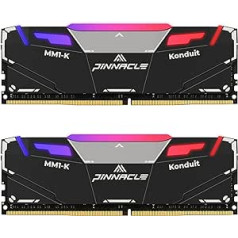 Timetec Pinnacle Konduit RGB 64GB KIT (2x32GB) DDR4 3600MHz PC4-28800 CL18-22-22-42 XMP2.0 Overclocking 1.35V Compatible with AMD and Intel Desktop Gaming PC Memory Module RAM - Black