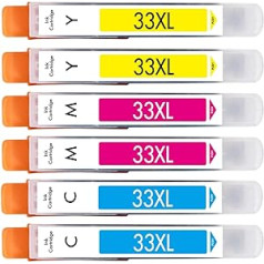 Cartridgeify 33XL printeru kasetnes, kas saderīgas ar Epson 33 XL tintes kasetnēm Color for Expression Premium XP-900, XP-830, XP-7100, XP-645, XP-640, XP-635, XP-630, XP-540, XP-530