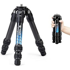 Fotopro mini statīvs, pārnēsājams oglekļa statīvs ar izlīdzināšanas pamatni DSLR kamerai videokamerai galddatoram ceļojumu maksimālā slodze 10 kg gaismas auroras raksts