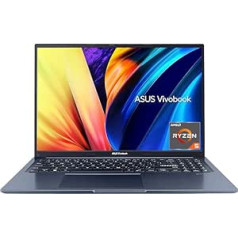 ASUS Vivobook 16X klēpjdators | 16 collu Full HD+ pretatspīduma IPS displejs | AMD Ryzen 5 5600H | 16 GB RAM | 512 GB SSD | AMD Radeon | Windows 11 | QWERTZ tastatūra | Kluss zils