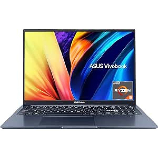 ASUS Vivobook 16X klēpjdators | 16 collu Full HD+ pretatspīduma IPS displejs | AMD Ryzen 5 5600H | 16 GB RAM | 512 GB SSD | AMD Radeon | Windows 11 | QWERTZ tastatūra | Kluss zils