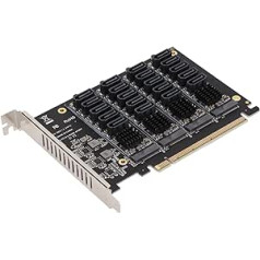 Bewinner PCIe X16 išplėtimo plokštė, JMB585 PCIe į 6G Riser kortelė, PCIe X16 4 disko pagrindinio valdiklio išplėtimo plokštė, PCIe NVME adapterio kortelė