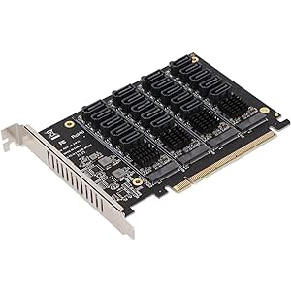 Bewinner PCIe X16 išplėtimo plokštė, JMB585 PCIe į 6G Riser kortelė, PCIe X16 4 disko pagrindinio valdiklio išplėtimo plokštė, PCIe NVME adapterio kortelė