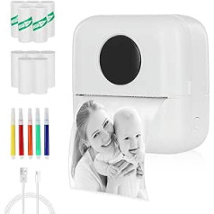 ChefyUper mini fotoattēlu printeris, pārnēsājams bezvadu tūlītējs fotoattēlu printeris, termiskais printeris fotogrāfijām, etiķetēm, fotoattēlu piezīmēm