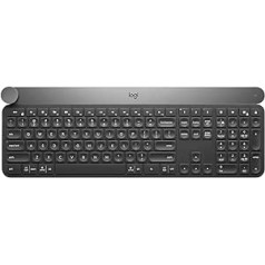 Logitech Craft bezvadu tastatūra, Bluetooth un 2,4 GHz bezvadu savienojums, programmējamas pogas, automātisks fona apgaismojums, vairākas ierīces, personālais dators / Mac / klēpjdators, holandiešu QWERTY izkārtojums