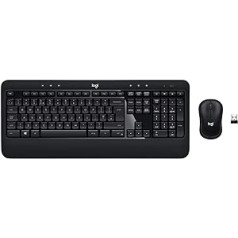 „Logitech Advanced Combo“ klaviatūra RF belaidė klaviatūra QWERTY UK International juoda