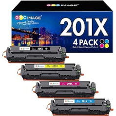 GPC IMAGE 201X saderīgs ar HP 201X 201A CF400X CF400A Multipack toneris, kas paredzēts HP Color Laserjet Pro MFP M277dw M277n M252dw M277 M274n M252n M252 M277c6, S4