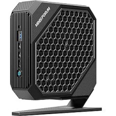 MINIS FORUM Neptune HX100G Mini dators AMD Ryzen 7 7840HS 64GB DDR5 1TB SSD AMD Radeon RX 6650M Mini spēļu dators, 2X HDMI, 2X USB4 porti, 2X PCIe/SATA SSD slots, 5X Fi USB3.2,/Wi-BTFi3.2.