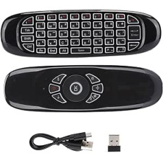 Air Mouse Remote Control, USB 2.4G Air Mouse Remote Control with Keyboard and Mouse Function, Coloured Backlight and Motion Detection, for Android TV Boxes, Smart TV, Computer, Projector