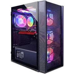 STGsivir Gaming Desktop PC, Intel Core i5-10400F līdz 4,3 GHz, GeForce RTX 2060 Super 8GB GDDR6, 16GB DDR4, 1TB SSD, WiFi 600M, BTB 5.0, RGB Fan x 7, W11H64