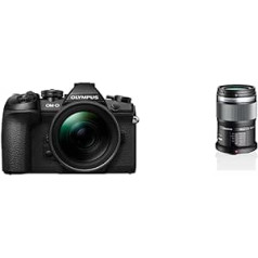 Olympus OM-D E-M1 Mark II komplekts, mikro četru trešdaļu sistēmas kamera + M.Zuiko 12–40 mm PRO universālā tālummaiņa, melns un M.Zuiko digitālais ED 60 mm F2.8 objektīvs, standarta tālummaiņa, melns