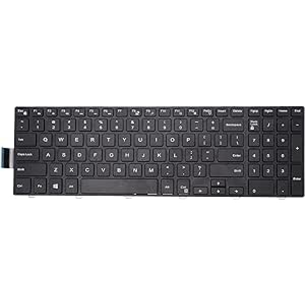 Rezerves tastatūra priekš Dell Inspiron 15 3000/15 5000/17-5000/5547/3542 daudzfunkcionāla tastatūra 101 pilni taustiņi, melni