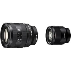 Sony Sony FE 20-70mm F4G no Sony | Premium G sērijas pilna kadra standarta tālummaiņas objektīvs (SEL2070G) un SEL-85F18 portreta objektīvs (fiksēts fokusa garums, 85 mm, F1.8, pilnrāmja kadrs)