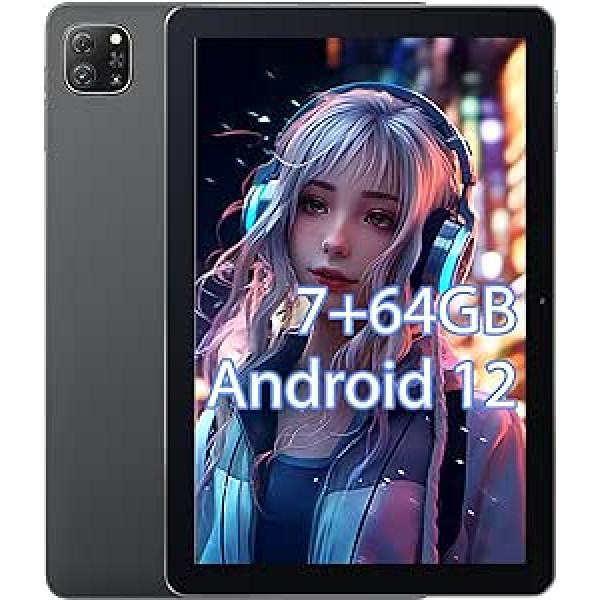 OSCAL Tablet 10 Inch 7 (4+3) GB + 64GB / 1TB Expansion, Android Tablet Children 1280 x 800 HD, 6580 mAh Battery, 13MP + 8MP, Quad-Core, 2.4G/5G WiFi Tablet, BT5.0, WiFi6, Google GMS Certified