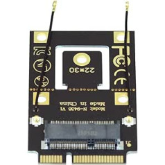 Cablecc NGFF M.2 Key-A uz Mini PCI-E PCI Express pārveidotāja adapteris 9260 8265 7260 AC WiFi Bluetooth bezvadu kartei