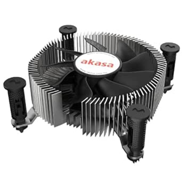 Akasa alumīnija Intel® LGA1700 Mini-ITX dzesētājs | Paredzēts Core™ i9 procesoriem līdz 73 TDP | 74 PWM ventilators | Radiators ar vara serdi | 29,92 mm zems profils | AK-CC6602HP01