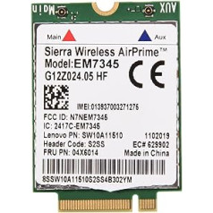 EM7345 moduļa karte, profesionāla EM7345 04X6014 4G LTE / HSPA WWAN kartes modulis Thinkpad X250 X1C W550 T450 X240 T440