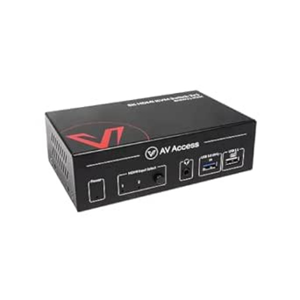 AV Access 8K KVM Switch 2 Computers 1 Monitor with HDMI 2.1, USB 3.0 & Hotkey Switching, Supports 10K@120hz, 8K@120hz, 1080P@240hz & 2K@165hz for All Operating Systems, Ideal for Gaming, Workstation