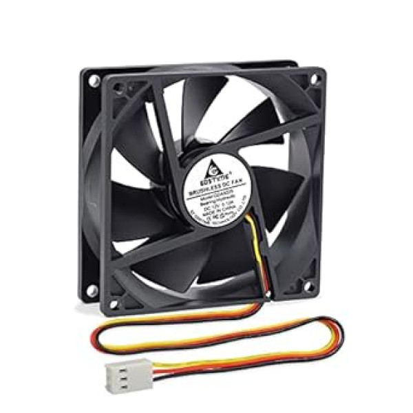 GDSTIME 92 mm Fan 92 mm CPU Fan 92 x 25 mm 3-Pin Computer Fan 92 mm Case Fan 12 V PC Fan 9 cm CPU Cooler Brushless Fan 1800 rpm for Router xBox Projector GPU