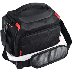 FOSOTO Triecienizturīgs DSLR Camera Case, melns, plecu soma