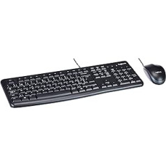 Logitech MK120 Vadu tastatūras peles komplekts, optiskā pele, USB ports, dators/klēpjdators, beļģu AZERTY izkārtojums - melns