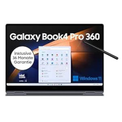 Samsung Galaxy Book4 Pro 360 Notebook, 16 Inch Laptop, Intel Core Ultra 5, 16GB RAM, 512GB, Moonstone Grey