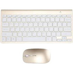 Belaidė klaviatūros ir pelės derinys, 2,4 G USB ergonomiška ir plona belaidė kompiuterio klaviatūra, skirta „Windows“, asmeniniam kompiuteriui, nešiojamam kompiuteriui, staliniam kompiuteriui, su 4 neslystančiomis kojų atramomis, atspari dili