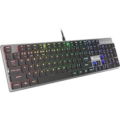 Genesis Thor 420 RGB mehāniskā zema profila spēļu tastatūra ASV izkārtojums