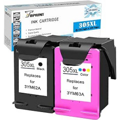 305XL 305XL High Capacity Remanufactured Ink Cartridges 550 Pages Black 400 Pages Tri-Colour for H P Printer Envy 6000 6010 Pro 6400 6420 DeskJet 2700 2710 2720 Plus 4100 4110 4120