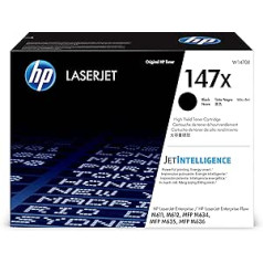 HP 147X (W1470X) melns oriģināls augstas ietilpības toneris HP LaserJet Enterprise M611, M612, M635, M637, XL