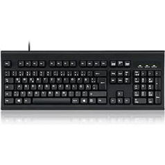 Perixx USB-Tastatur Periboard-106 melns Ergonomisch