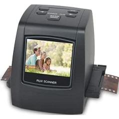 Digitālais filmu skeneris, savrupais slaidu skeneris un negatīvu skeneris pārvērš negatīvus un filmas slaidus 35 mm, 126, 110, Super 8 un 8 mm JPEG attēlos, 2,4 collu LCD displeju