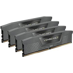 Corsair VENGEANCE DDR5 RAM 64 GB (4 x 16 GB) 5600 MHz CL36 AMD EXPO iCUE saderīga datora atmiņa — pelēka (CMK64GX5M4B5600Z36)