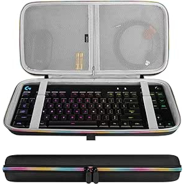 Geekria Tenkeyless TKL Keyboard Case, Hard Case Travel Bag for 80% 87 Keys Computer Mechanical Gaming Keyboard, Compatible with Logitech G Pro, Razer Huntsman Tournament Edition TKL