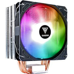 GAMDIAS BOREAS E1-410 CPU Cooler, CPU Air Cooler, CPU Fan, Direct Touch Contact, 4 Copper Heatpipes, Dual Ring ARGB, Fully Customizable ARGB Lighting, Compatible with Intel & AMD