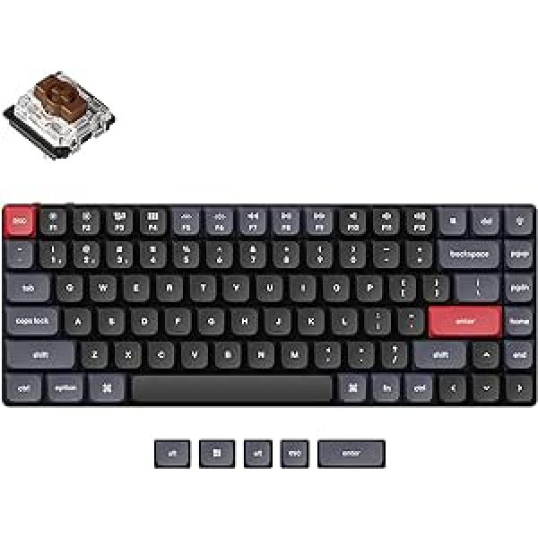 Keychron K3 Pro īpaši plānā QMK/VIA bezvadu pielāgotā mehāniskā tastatūra, 75% programmējams makro balts izkārtojums ar Gateron G Pro Brown Switch PBT taustiņu vāciņu operētājsistēmai Mac Windows Linux