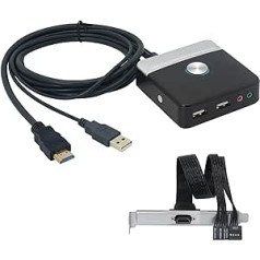 GELRHONR datora barošanas slēdzis ārējais atiestatīšanas slēdzis galddatoram, atiestatīšanas poga ar HDMI portu, HDD atslēgas slēdzis ar diviem USB portiem, ieslēgšanas/izslēgšanas slēdzis ar audio pieslēgvietām mājām