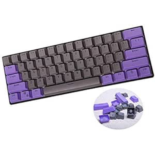 Sunzit Keycaps, 61 Keycaps, Backlight, Two-Tone Mechanical Keyboard, PBT Keycap for GH60/RK61/ALT61/Annie/Keyboard Poker Keys - Colour