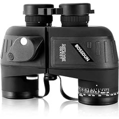10x50 Marine Binoculars, Binoculars with Night Vision Rangefinder and Compass, for Water Sports Enthusiasts and Hobby Sailors, Includes Ready Bag, Dust Caps and Carry Strap (LP004)