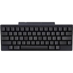 HHKB hibrīda tastatūra PD-KB800BN, taustiņu vāciņi bez marķējuma, profesionāla mehāniskā 60% tastatūra, Bluetooth, USB-C (ogļu melna)