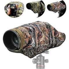 NEEWER Camera Rain Cover XL Large Waterproof Raincoat Protective Cover for Canon Sony Nikon Fujifilm DSLR Camera and Lenses up to 800 mm Double-Sided Camouflage Nylon PB019