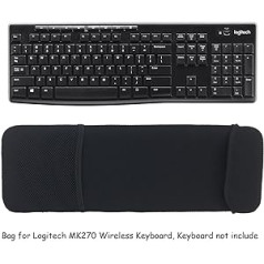 Wommty Neoprene Dustproof Cover Carry Case Screen Protector with Mesh Pocket for Logitech MK270 Combo Mechanical Keyboard and Wireless Mouse