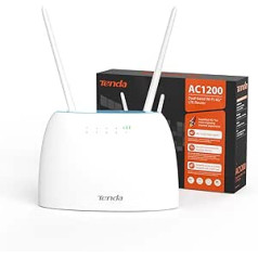 Tenda 4G09 (Mobile 4G+ CAT6 LTE Router for SIM Cards, AC1200 Dual-Band, Beamforming, Gigabit LAN, No SIM Lock, Plug & Play, 2 Detachable Antennas, IPV6)