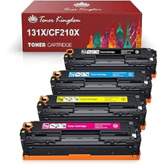 Toner Kingdom Saderīgs Tonerkartusche für HP 131X CF210X CF210A 131A für HP Laserjet Pro 200 Color M251n M251nw M276nw, 128A CF320A CM1415FNW CP1525NW CP1525NC,145nACB